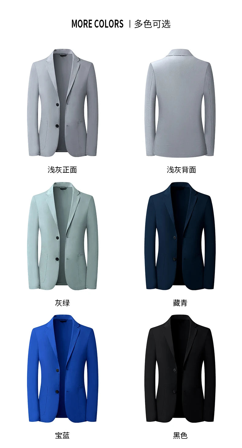 2024 Summer New Casual Sunscreen Small Suit Top for Men, Thin Ice Silk Sunscreen Quality, Fashionable and Versatile Suit Top