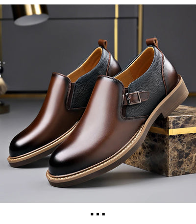 Men's Business Dress Leather Shoes Men's Soft-soled Leather One-pedal 2025 New High-end Casual Shoes Dress for Men Sneakers
