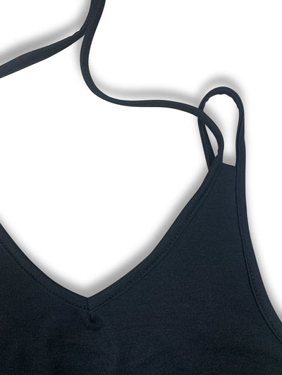 Trees  Curvy Hem Cami Dress, Sexy Sleeveless Spaghetti Strap Loose Maxi Dress, Women's Clothing