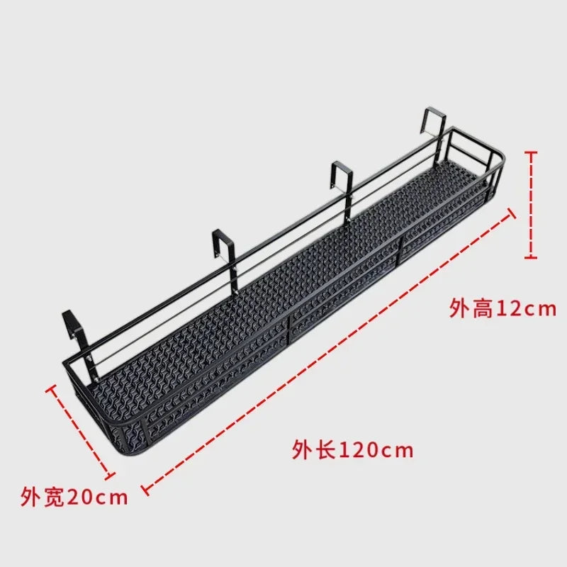 Elegant European-Style Flower Stand Expansive Iron Art Balcony Rail Organizer Decorative Hanging Pot Holder Urban Green Space