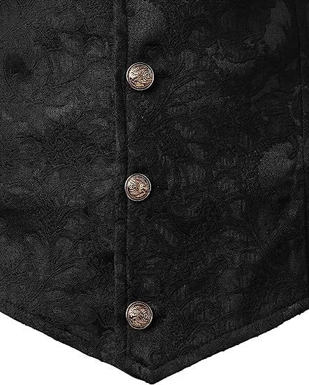 Festivals Men's Retro Vest New Men's Vest Medieval Costume Retro Gothic Specialty Dress Vest Halloween Costume