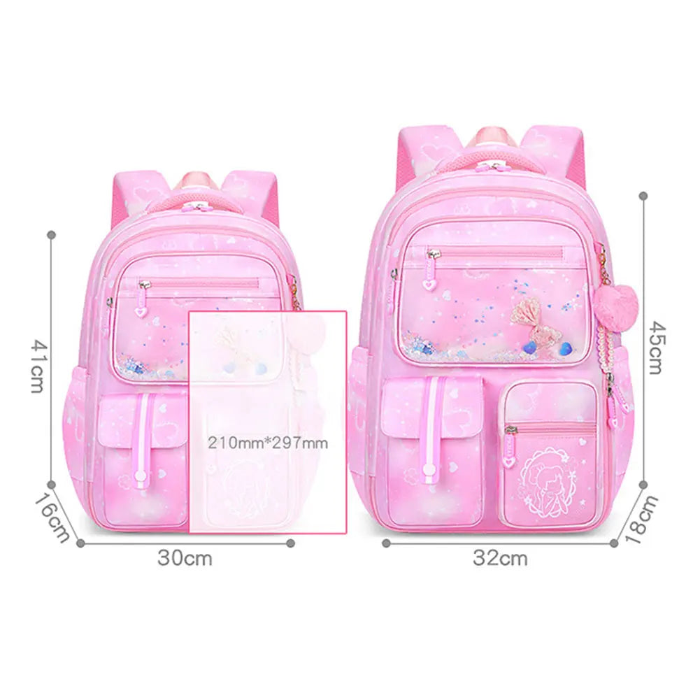 Girl School Bag Backpack Back Pack For Teenager Women Children Female Pink Schoolbag Primary High Bagpack Class Teens Child Kids