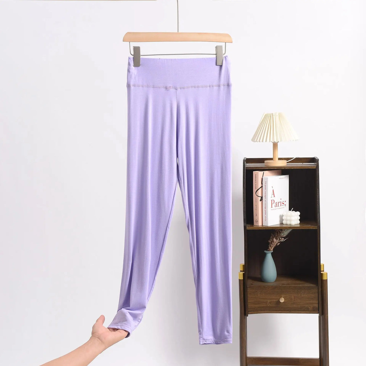 Plus Size Summer Modal Leggings High-Waisted Tummy control Shaping Capris Stretchy Wide-Band Ankle-Length Yoga Sports Pants