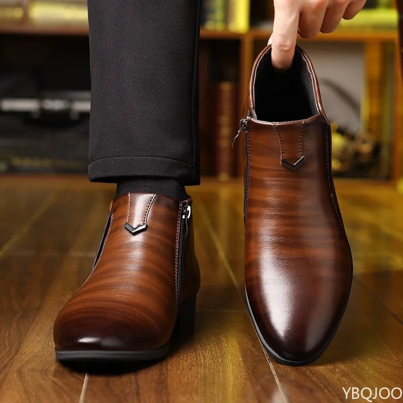 New spring Men Elegant minimalist comfortable Dress Shoes Men Formal Retro Fashionable versatile Pointed Toe Business Shoes