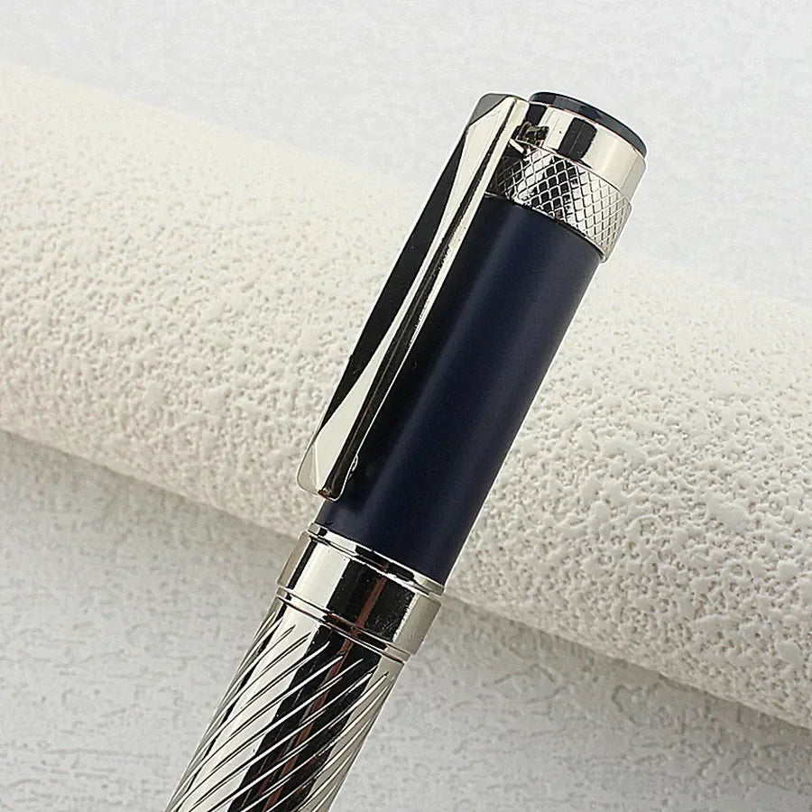 Classic 2003 Twist Ballpoint Pens, Stainless Steel Retractable Ball Point Pen Smooth Gel Ink Roller Ball Pen