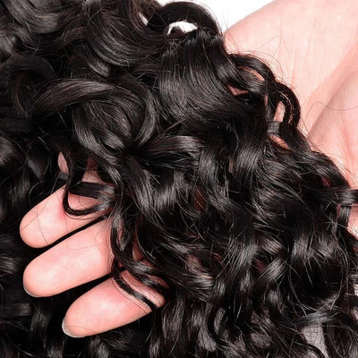 Raw 100% Human Hair Bundles Brazilian Water Wave Bundles Human Hair 1/3/4 Pcs Water Wave Curl Wet and Wavy Human Hair Extensions