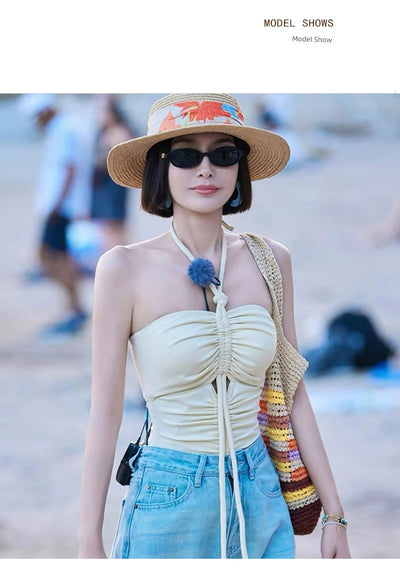 Qin Lan Same Type Pure Desire Wind Hot Spring Bathing Suit 2023 New Arrival Fancy Fall and Winter Covered Belly Sexy Seaside Vacation