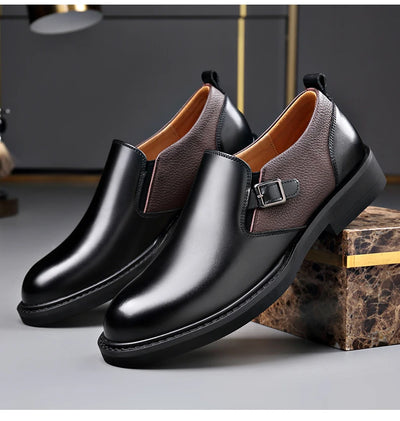 Men's Business Dress Leather Shoes Men's Soft-soled Leather One-pedal 2025 New High-end Casual Shoes Dress for Men Sneakers