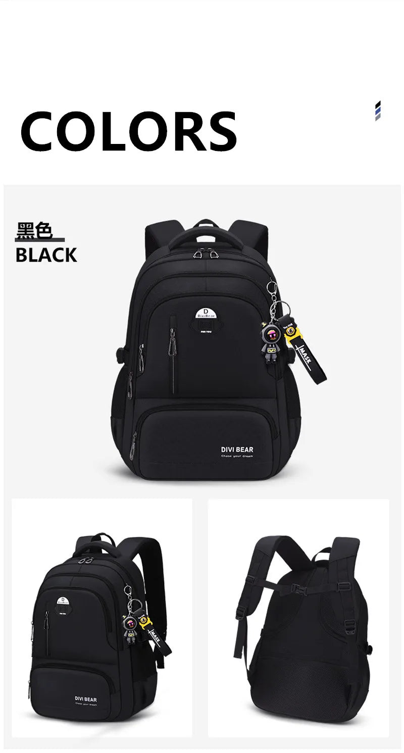 2025 Large capacity men's backpack with astronaut pendant 2 sizes of student school backpacks Student nylon school bags mochilas