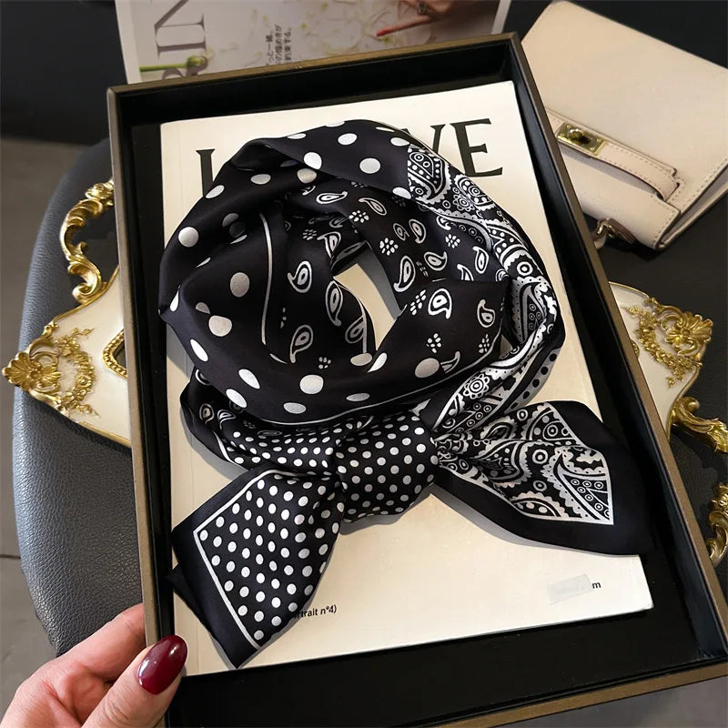 2025 Horse Print Skinny Ribbon Women Scarf Fashoin Hair Hand Wirst Folard Neck Tie Lady Headband Scrunchie Echarpe Silk Scarves