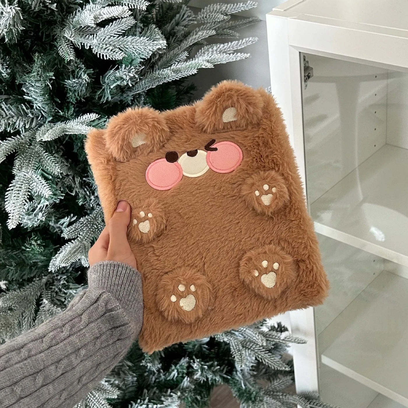 A6 Binder Photocard Holder Cute Plush Dog Cat Photo Album Kpop Idol Photocards Collect Book Student School Notebook Stationery