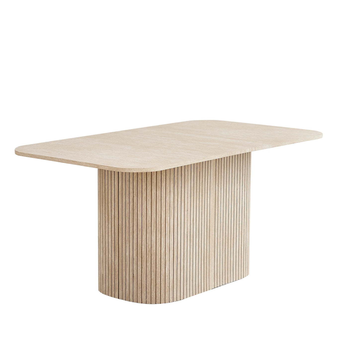 Nordic Solid Wood Dining Table, Corrugated Base Home Dining Table, Simple Kitchen / Dining Table, for 4 - 6 People