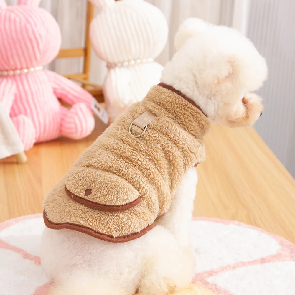 Winter Dog Jacket Warm Plush Dog Cat Vest Clothes for Puppy Kitten Sweater Chihuahua Yorkies Clothing Small Medium Dogs Pet Coat