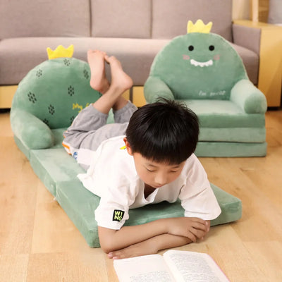 Children Sofa Cute Cartoon Lazy Folding Small Sofa Bed Girl Princess Baby Toddler Dual-purpose Small Child Seat