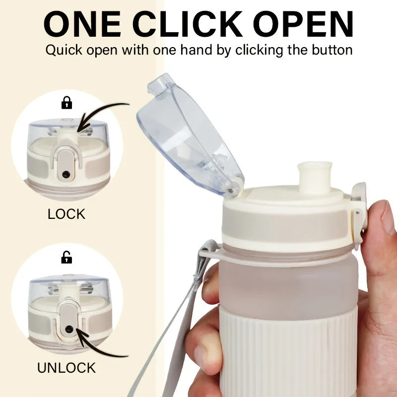 1pc BPA-Free Plastic Water Bottle with Lid and Strap-Ideal for Hiking, Fitness, and Casual Use - Perfect Gift for Father'S Day