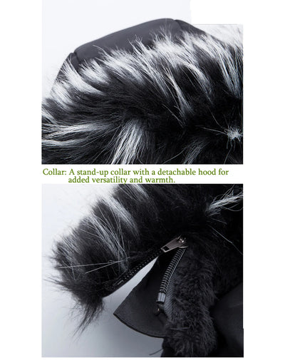 DIMUSI Winter Men's Long Jacket Fashion Men Fur Collar Thermal Classic Coats Casual Warm Windbreaker Padded Jackets Men Clothing