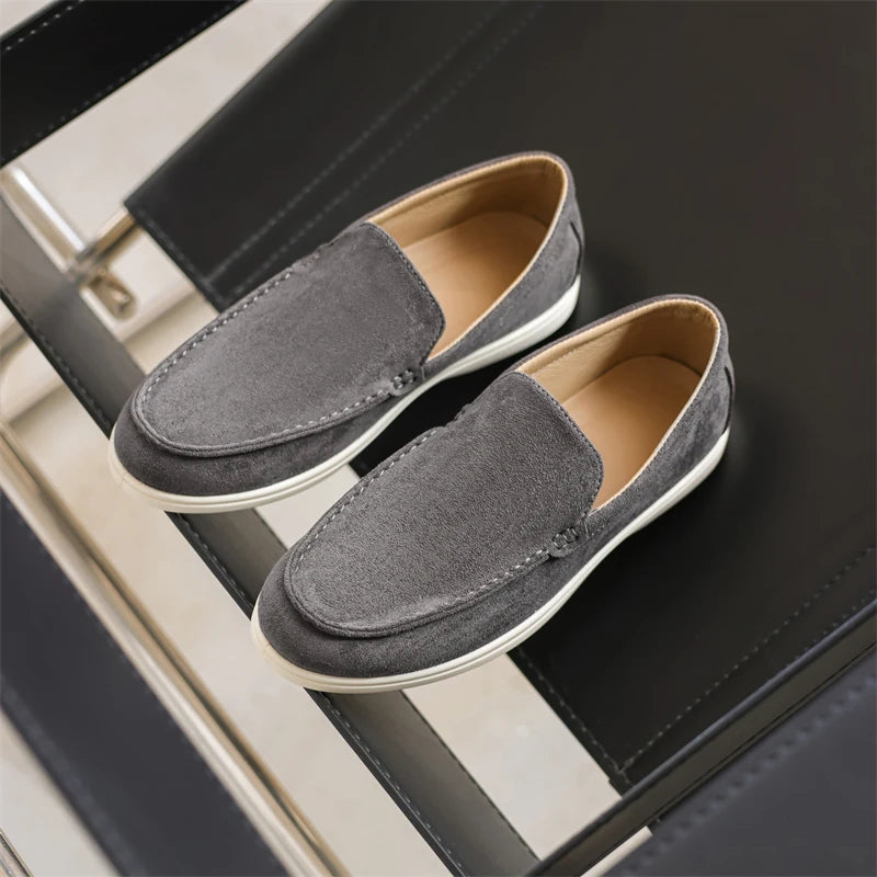 Men's Casual Shoes Cow Suede Genuine Leather Men Classic British Style Loafers Moccasins Mens Light Comfortable Driving Flats