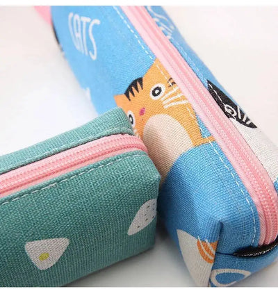 1 Pieces Kawaii Cute Cartoon Animals Pen Pencil Bag School Office Supplies Stationery Receive Tools Makeup Pouch Cosmetics Case