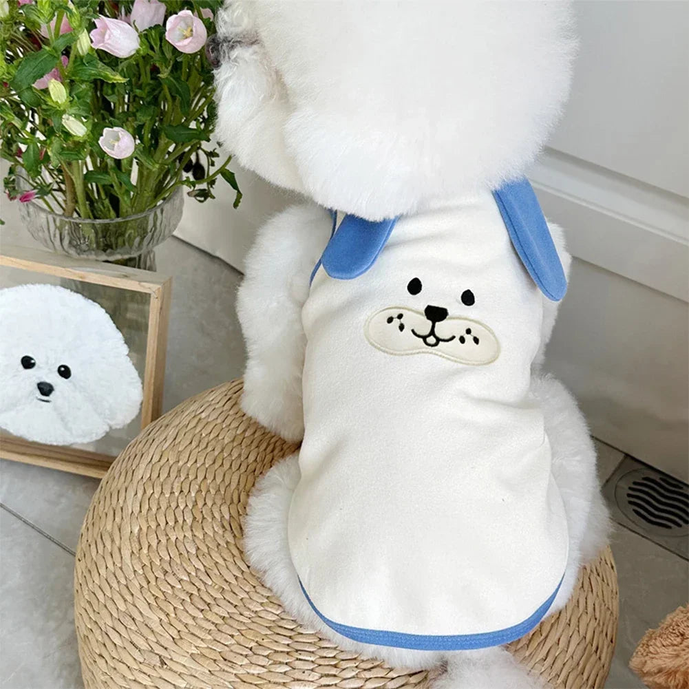 1.5-9kg Pet Clothes For Cats Small And Medium Dogs Cotton French Bulldog Vest Sweater Pajamas Warm Soft Winter Cat Puppy Coat