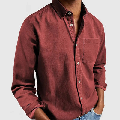 Loose Shirts Men'S Lightweight Long Sleeved Shirt Spring Summer Men'S Casual Cotton Linen Solid Color Long Sleeve Shirts