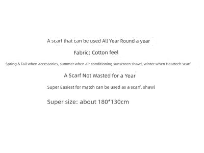 Egypt Dubai Scarf Middle East Scarf Scarf Travel Wear Wear Veil Beach Holiday Shawl Summer Cotton and Linen Scarf
