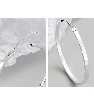Somilia - 100% 925 Sterling Silver Women's Big Hoop Earrings New Collection Jewelry Fashion Women 18K Gold Plated серьги кольца