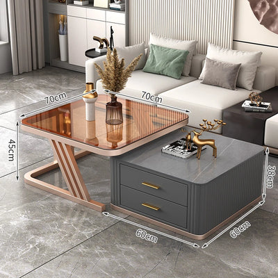 Nordic Aesthetic Coffee Table Living Room Light Luxury Designer Clear Unique Side Table Modern Simple Mesas Bajas Furniture