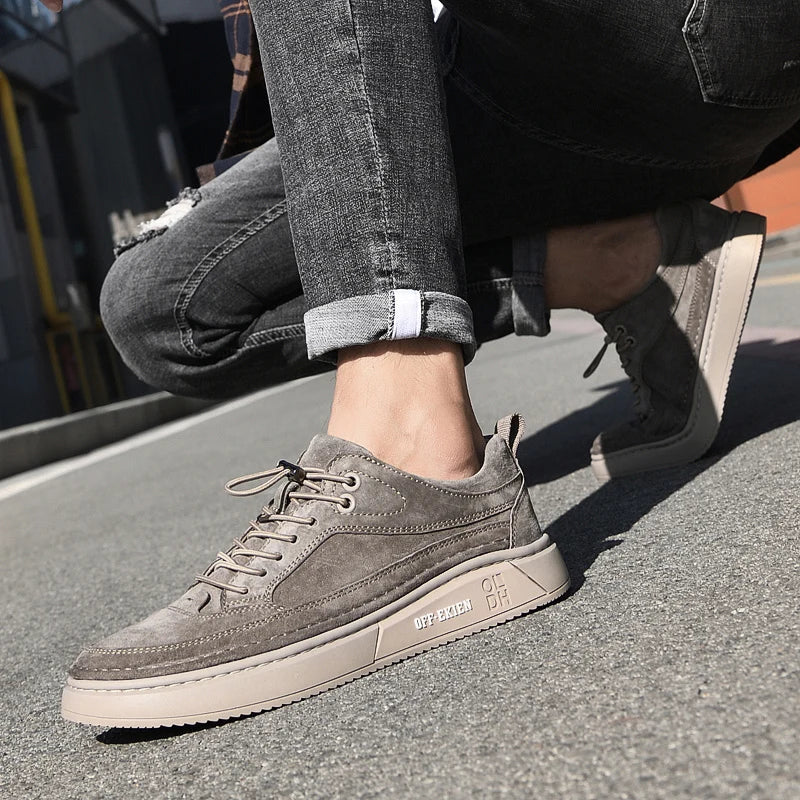 Italian Genuine Leather Casual Shoes White Oxford shoes Mens Sneakers Outdoor Walking Shoes Men's Business casual leather shoes