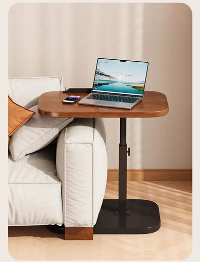C-Shaped Flip Sofa Side End Table Coffee Laptop Table Living Room Bedroom