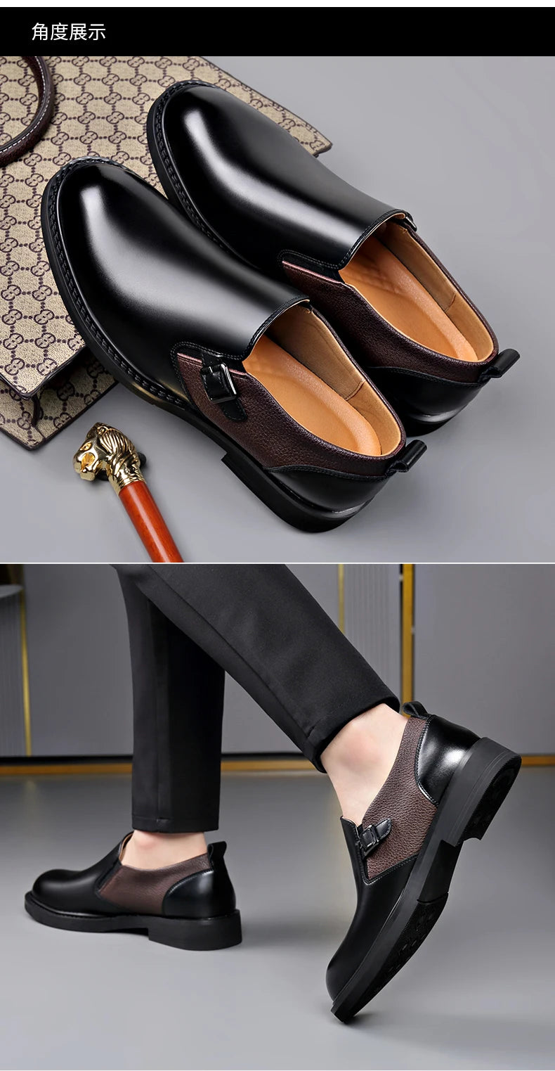 Men's Business Dress Leather Shoes Men's Soft-soled Leather One-pedal 2025 New High-end Casual Shoes Dress for Men Sneakers