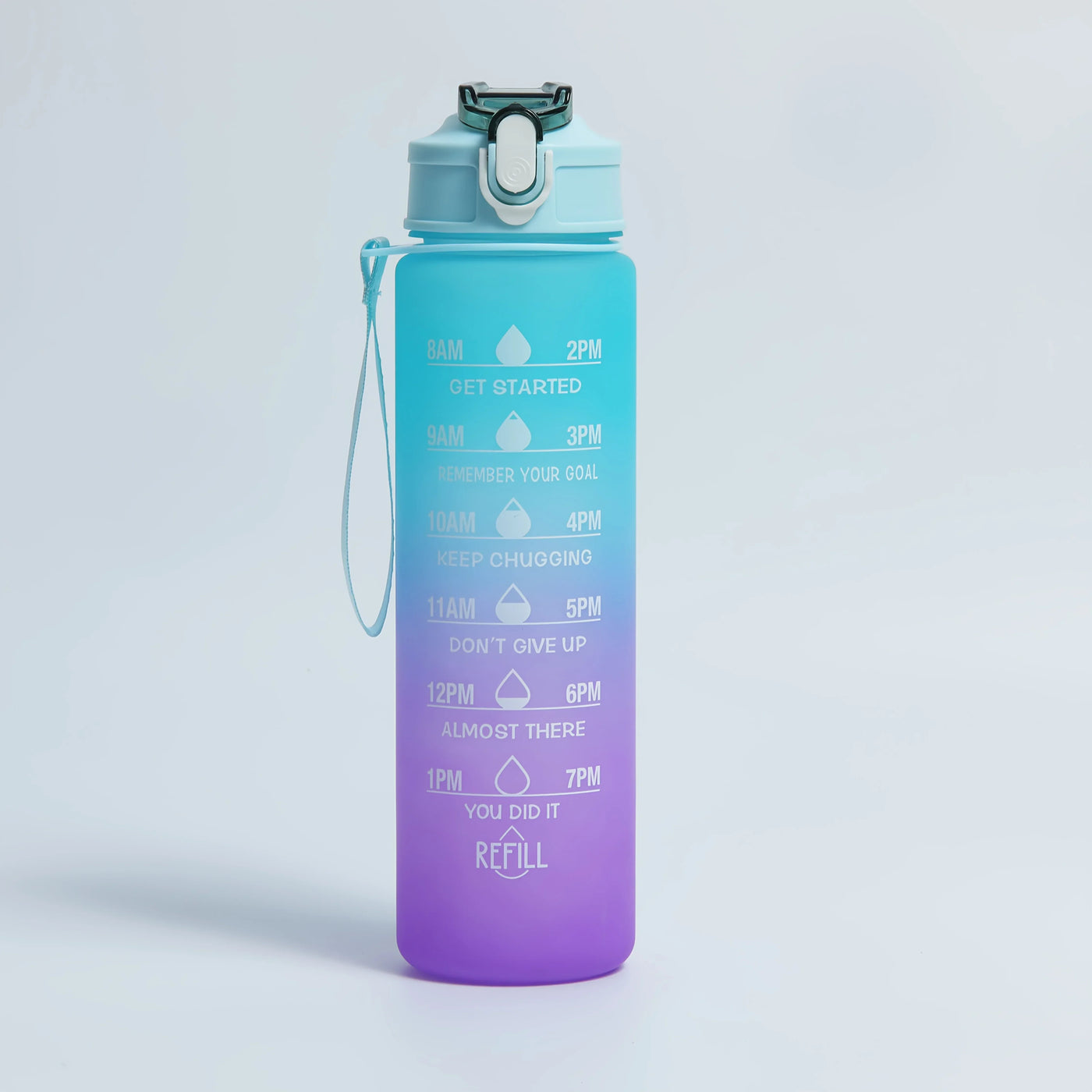 900ml Leakproof Water Bottles with Times To Drink and Straw Motivational Drinking Sports Water Bottle for Fitnes Gym Outdoor
