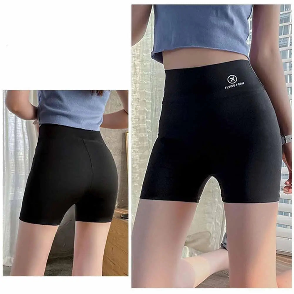 Yoga Shorts Women Fitness Shorts Ice Silk Breathable Running Cycling Shorts Leggings High Waist Hip Lifting Pants Gym Shorts
