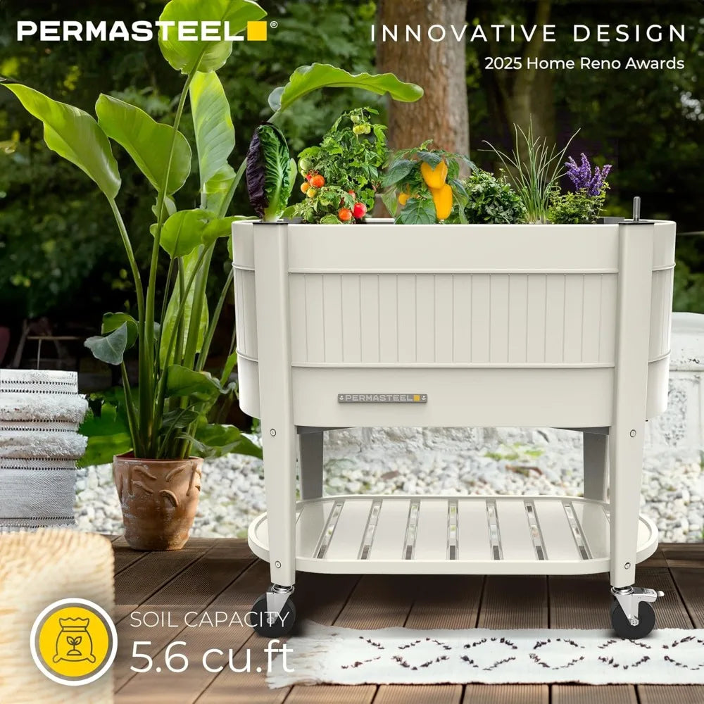 Best - Raised Garden Bed with Legs, 40×20×37 in, Planter Box with EnGrow™ TrueSoil™ Technology for Vegetables,