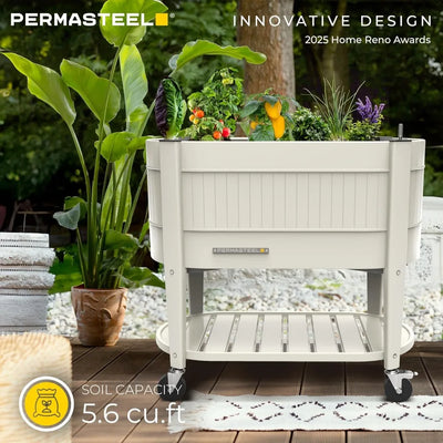 Best - Raised Garden Bed with Legs, 40×20×37 in, Planter Box with EnGrow™ TrueSoil™ Technology for Vegetables,
