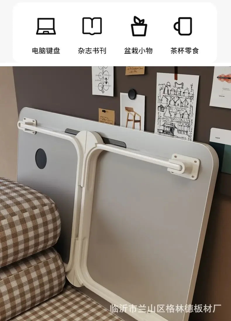 Foldable Simple U-shaped Leg Bed Table Home Dormitory Student Lazy Bed Table Extra Large Cross-border Small Table