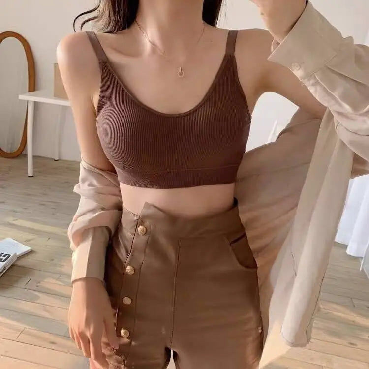 Women Seamless Bra Beautiful Back Sport Underwear Elastic Fitness Crop Top Yoga Vest Breathable Athletic BrassiereCasul Wear