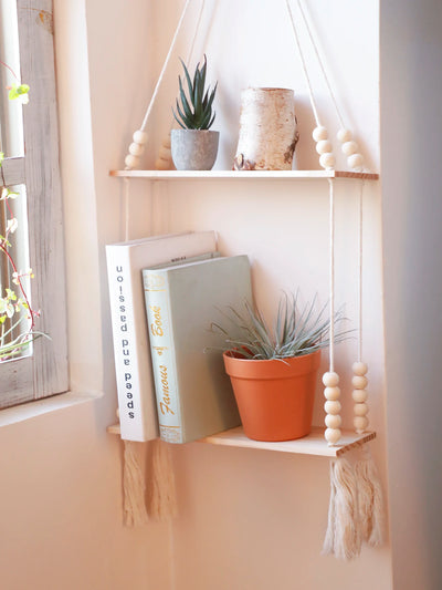 Wooden Storage Rack Wall Hanging Shelves Plant Floating Wall Shelf Rustic Wood Shelves Bedroom Living Room Home Decorations Gift