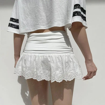 White Ruffles Skirt