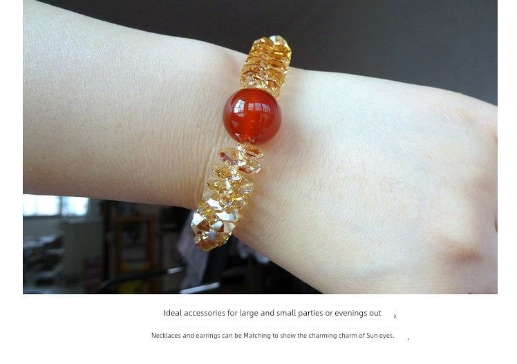2024 Goddess Fan Affordable Luxury Style Simple and Natural 5alevel Red Agate Crystal Bracelet Fashion Beautiful Bracelet