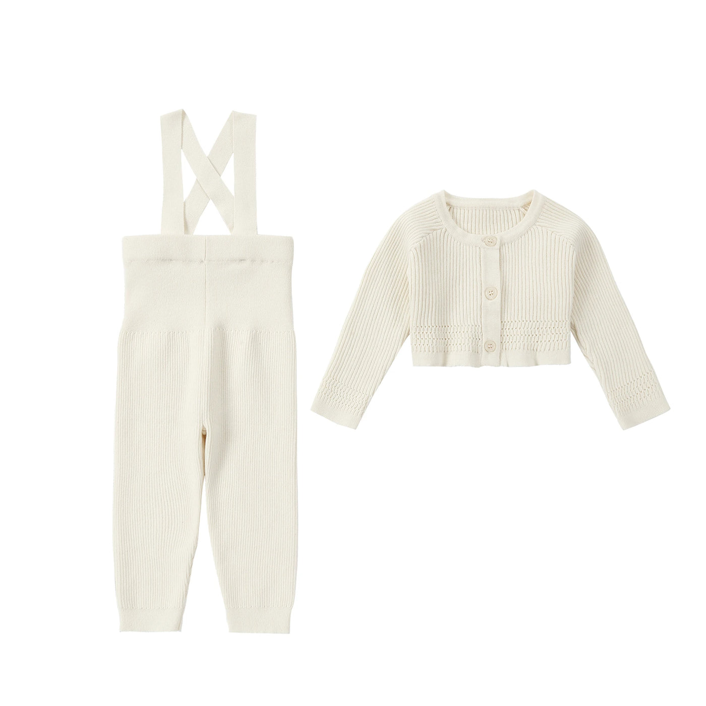 AP Baby British Knit Coordinate Collection Baby Kids Modal Romper Cute Knitting Cardigan and Overalls Pants