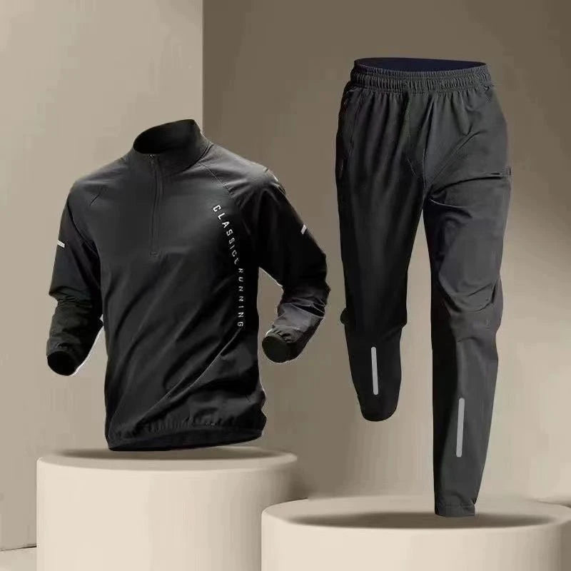 Couple Quick Dry Running Sets Outdoor Sports Tops & Pants Trendy Men's Tracksuits Breathable Windbreaker Shirts Training Clothes