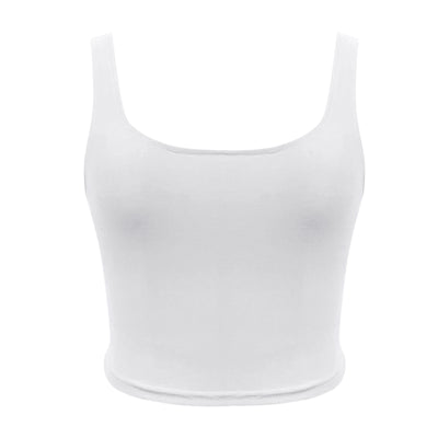 2025 New Fashion Women Sexy Crop Top Solid Color Camisoles Tank Tops Y2k Harajuku Ladies Casual Sleeveless Slim Camis Vest
