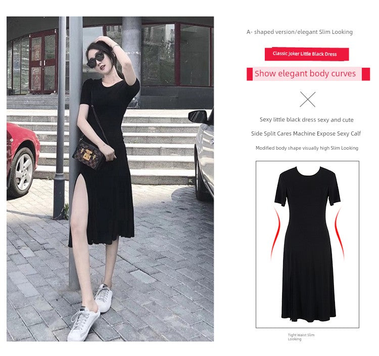 Women's Modal Black Summer Dress