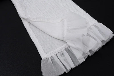 Hot Sale Women's Dress Sets for 2024 Autumn featuring Sexy V-Neck Knitted Cardigan and Sweet Lotus Leaf Hem Shorts