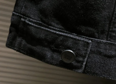 Jeans Coat for Men Black Autumn Denim Jackets Man High Quality Winter 2024 Low Cost Joker Fashion Large Size Menswear New in Y2k