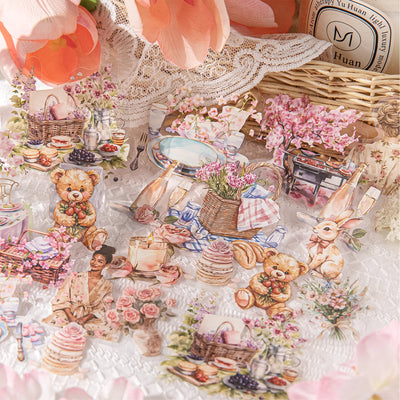 30 Sheets/Pack Cute Girls Daily Life Stickers for Journal Scrapbooking DIY Notebook Decoration Office School Stationery Craft