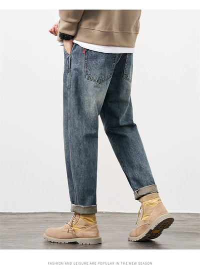 Men's Jeans Baggy Pants Loose Fit Harem Pants For Men Clothing Streetwear Fashion Pockets Patchwork Large Trousers Oversized 42