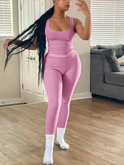 Yoga Wear Apparel Casual 2 Piece Summer Shorts Set For Women Sleeve Top Elastic Leggings Outfits