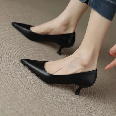Female Shoes on Sale 2023 Spring Slingbacks Women's Pumps Concise Pointed Toe Thin Heels Ladies Office & Career Mid Heel Shoes