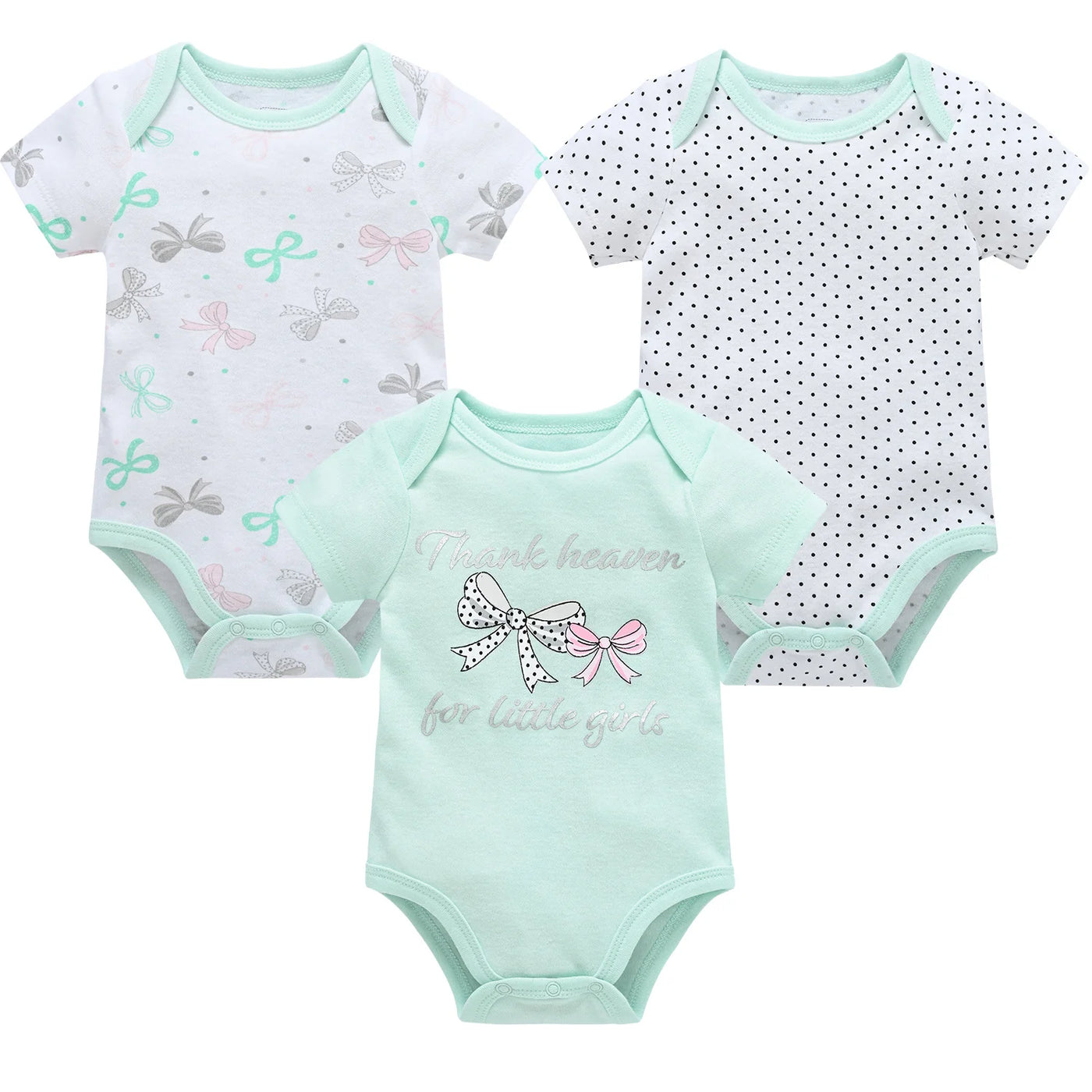 3 Pcs/set Baby Girls Rompers Elephant Cute Print Girls Bodysuit Pink Summer Short Sleeve Jumpsuit 100% Cotton Soft Baby Clothes